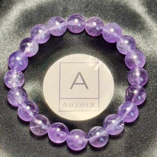 Wealth: High Grade Amethyst Crystal Bracelet 8MM (Different Length)