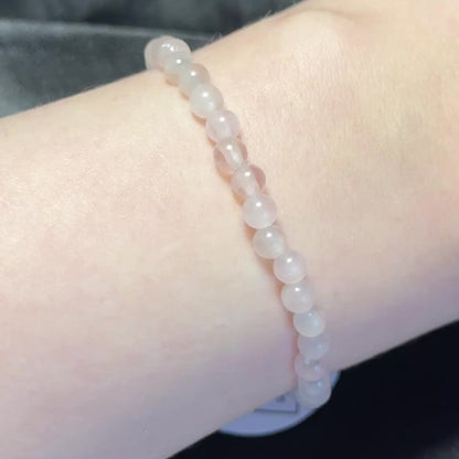 Strengthen Relationships: Rose Quartz Crystal Bracelet 4MM (Different Length)