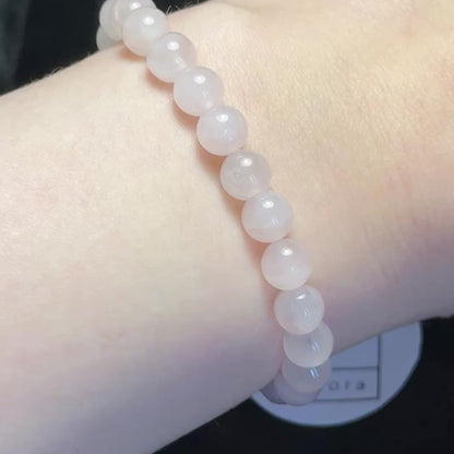 Strengthen Relationships: Rose Quartz Crystal Bracelet 6MM (Different Length)