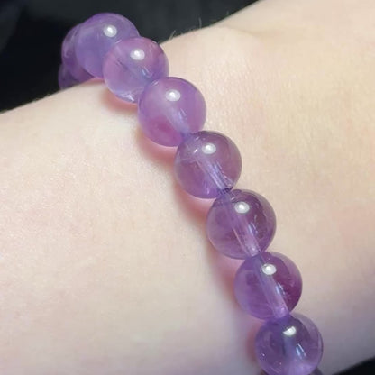 Wealth: High Grade Amethyst Crystal Bracelet 8MM (Different Length)